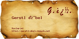 Gerstl Ábel névjegykártya
