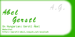 abel gerstl business card